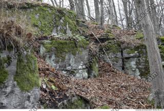 rock cliff overgrown moss 0007